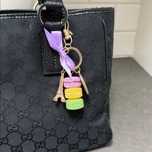 Eifel Tower Macarons Paris Bag Charm Key Holder